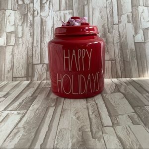 Rae Dunn Happy Holidays Canister
